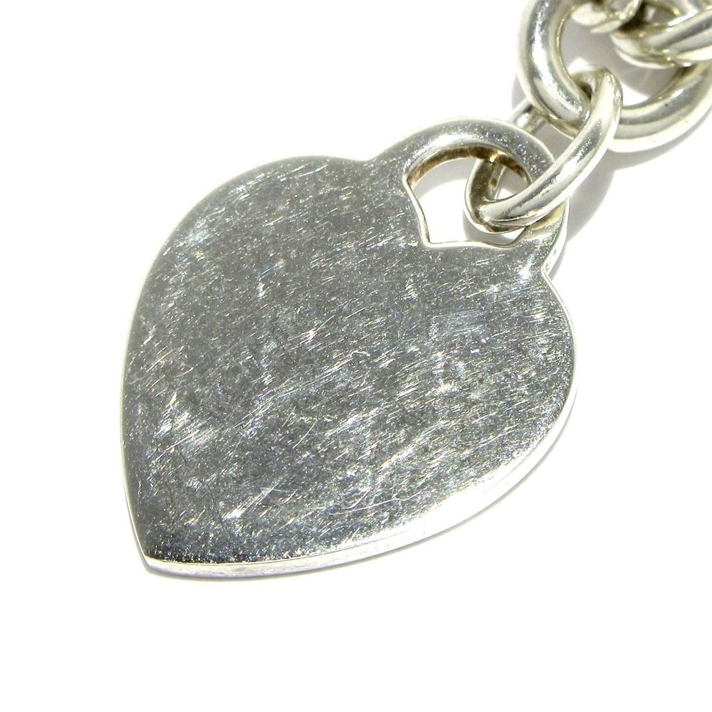 Tiffany Choker Heart Tag Pendant Silver